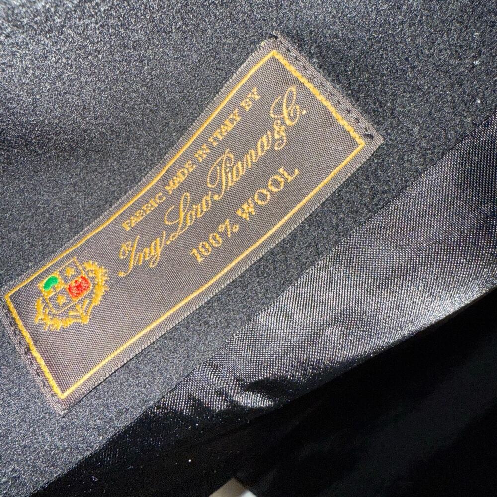 Fleurette Loro Piana Italian Wool Black Fox Fur Trim Collar Coat Size 10 - Picture 12 of 16